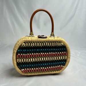 Patricia Nash Cispressa Wicker Beaded Handbag